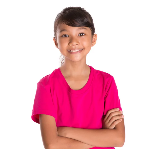 Fiatal lány, rózsaszín — Stock Fotó
