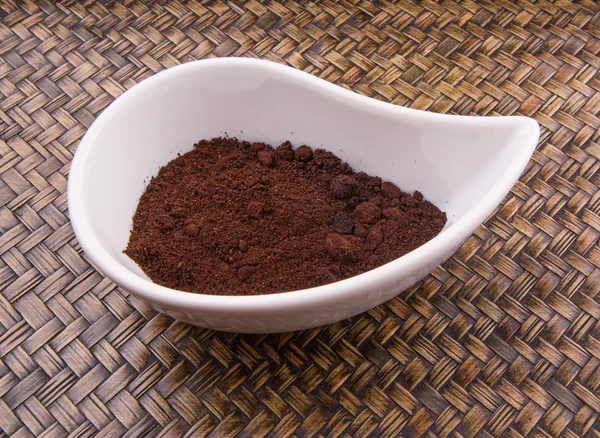 Polvere di caffè macinata — Foto Stock