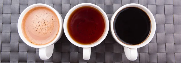 Hot Beverages In Mugs — Stock Photo, Image