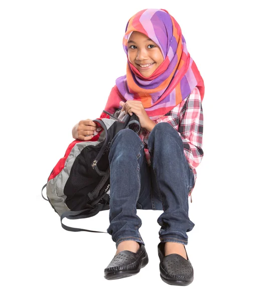 Escola muçulmana menina — Fotografia de Stock