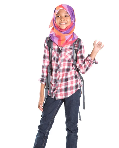 Escola muçulmana menina — Fotografia de Stock