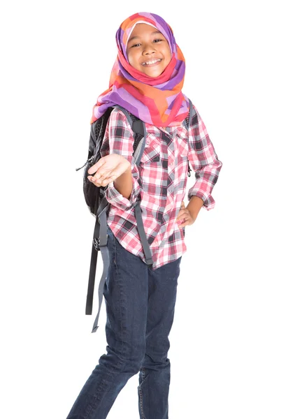 Μουσουλμανικό σχολείο κορίτσι — Φωτογραφία Αρχείου