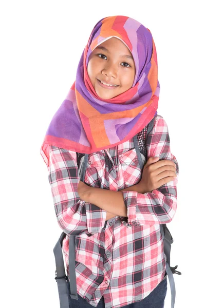 イスラム教徒の学校の女の子 — ストック写真