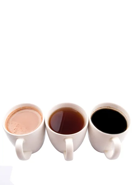 Hot Beverages In Mugs — Stock Photo, Image