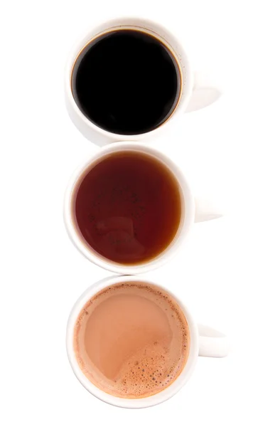 Hot Beverages In Mugs — Stock Photo, Image