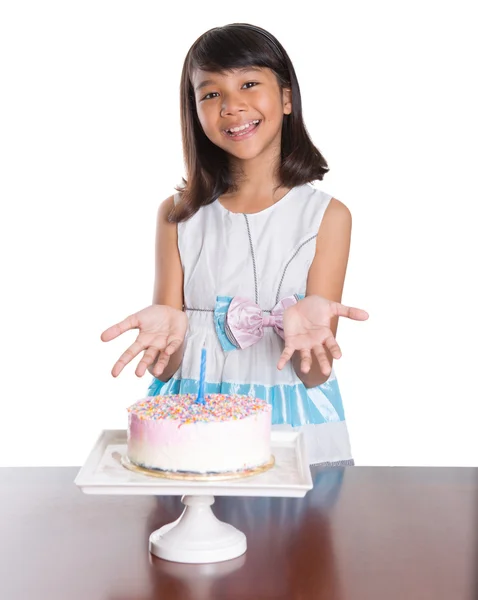 Young Girl Celebrating Birthday — Stock Photo, Image