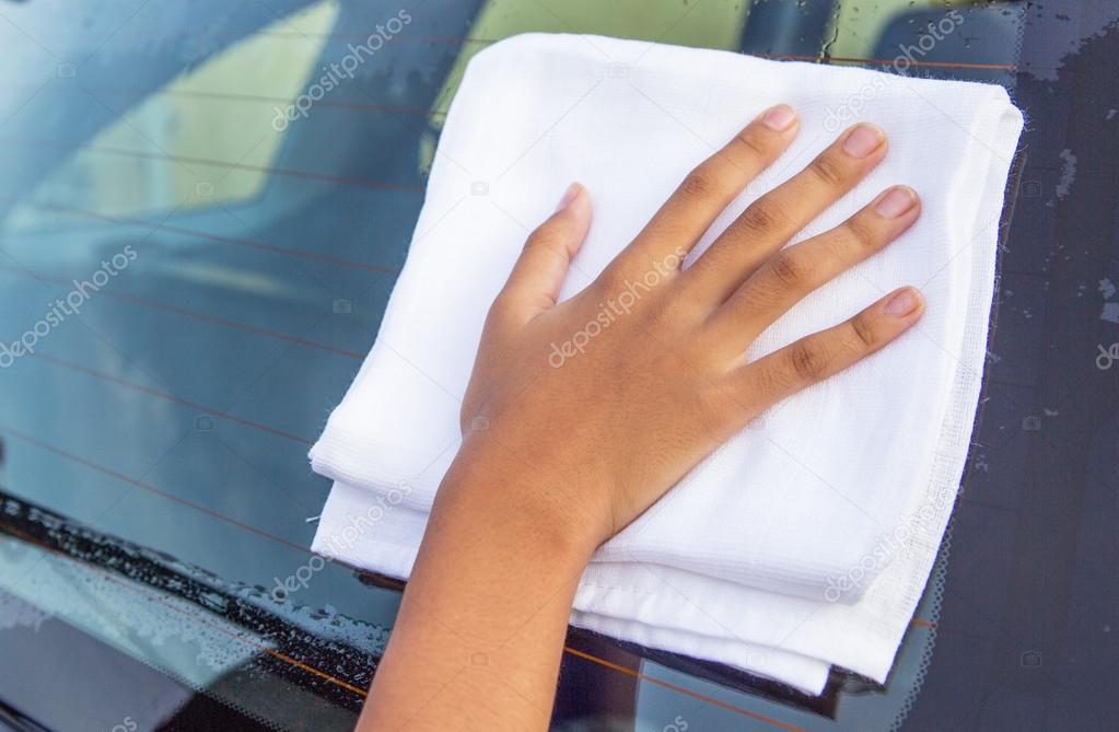 Girl Washing Car
