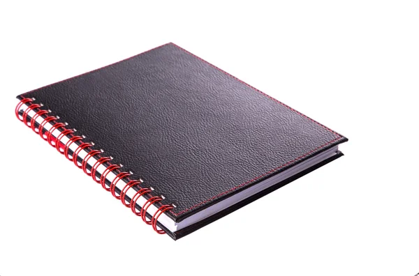 Zwart notitieboekje — Stockfoto