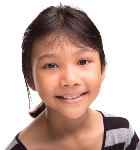 年轻的亚洲女孩肖像画 — 图库照片