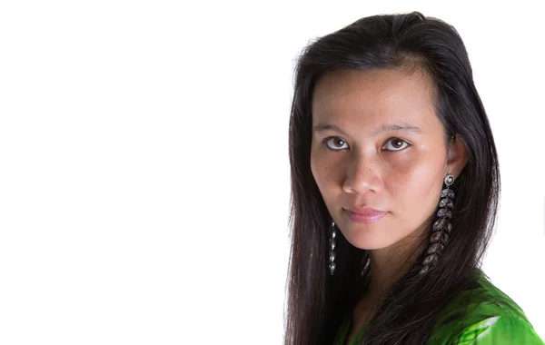Asiatiska malajiska kvinna porträtt — Stockfoto