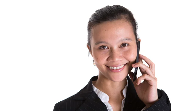 Asiatique Businesswoman avec un smartphone — Photo