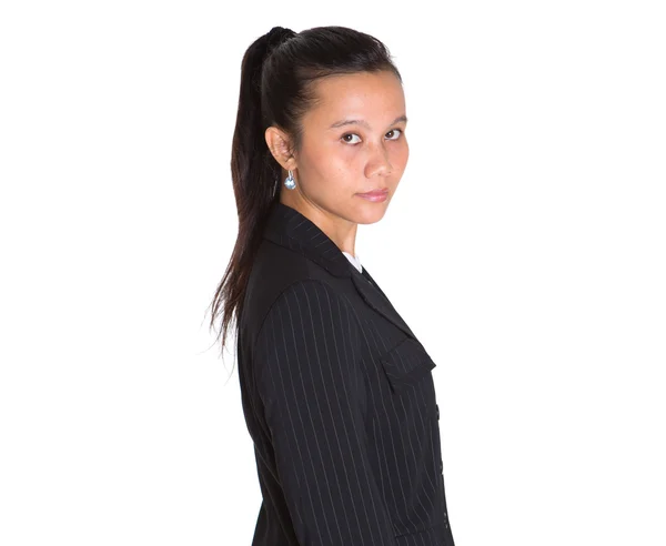 Asiatique femme d'affaires en costume sombre — Photo