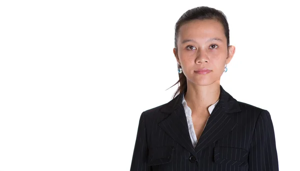 Asian Businesswoman In Dark Suit — Stock Photo, Image