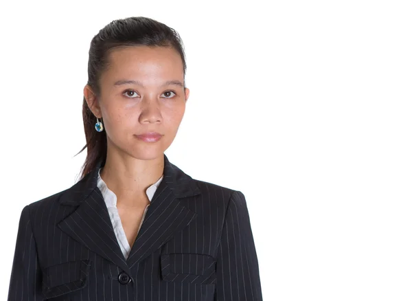 Asiatische Geschäftsfrau im dunklen Anzug — Stockfoto