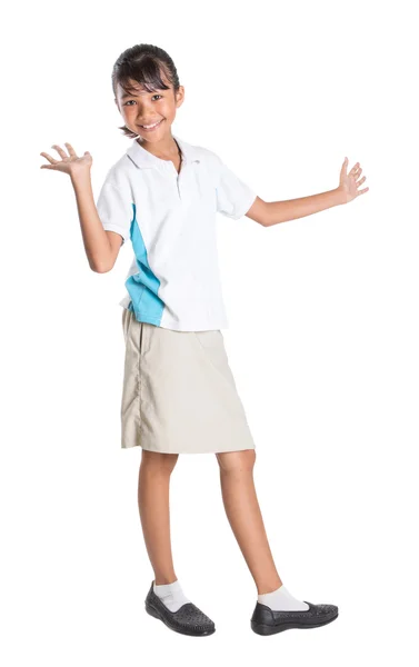 Scuola ragazza in uniforme scolastica — Foto Stock