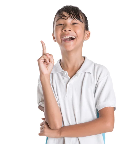 Écolière en uniforme scolaire — Photo