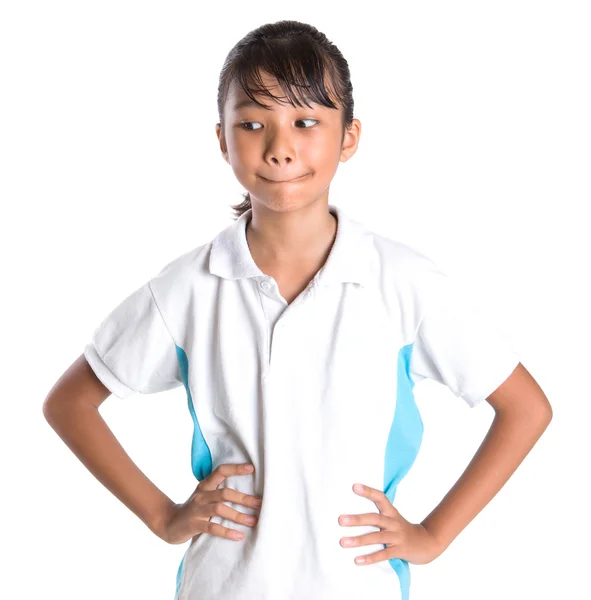 Menina da escola em uniforme escolar — Fotografia de Stock