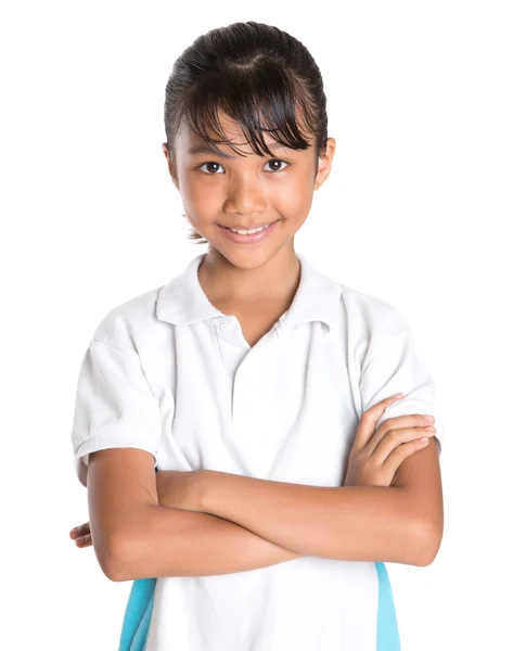 Chica de la escuela en uniforme escolar — Foto de Stock