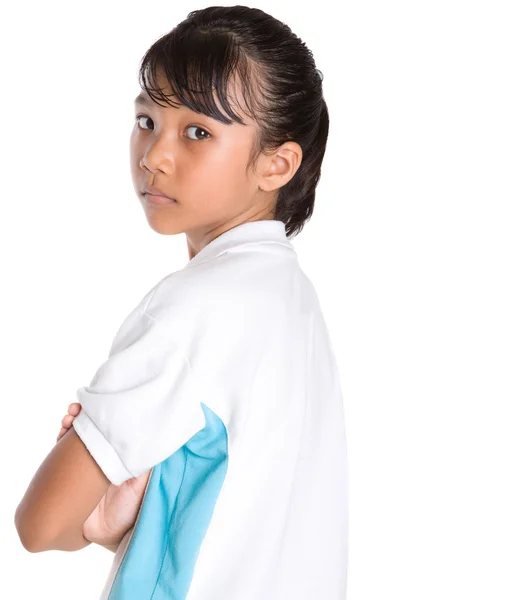 Chica de la escuela en uniforme escolar — Foto de Stock