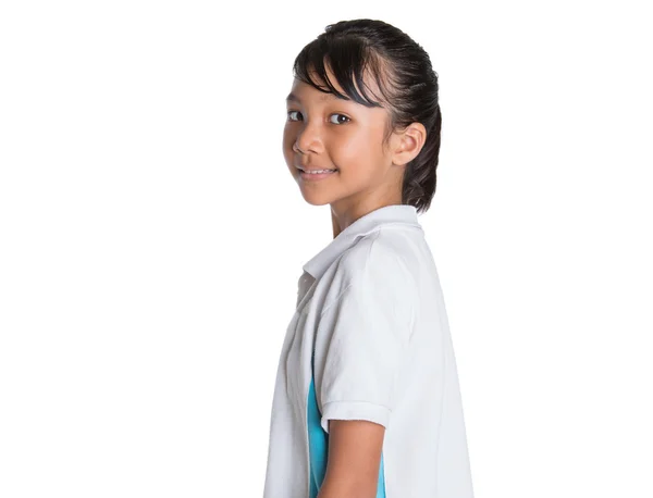 Menina da escola em uniforme escolar — Fotografia de Stock