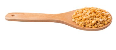tahta kaşık üzerinde kurutulmuş dal mercimek