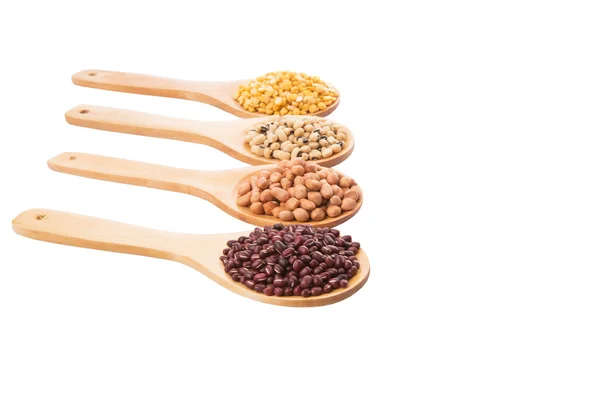 Arašídy, fazole a čočka — Stock fotografie