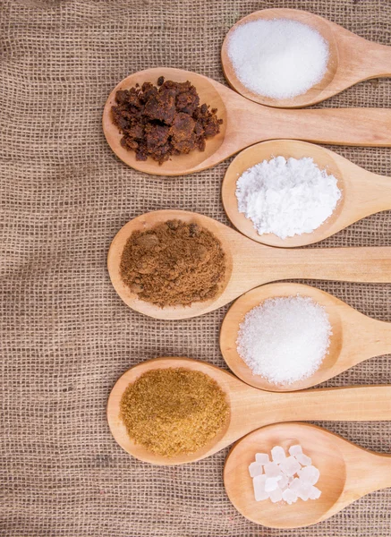 Various Types Of Sugar — Stock Photo, Image