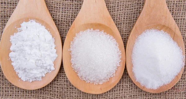 Variedade de açúcar branco — Fotografia de Stock