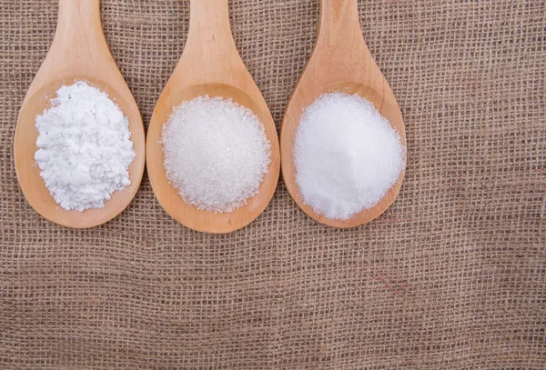 Білий цукор різноманітність — стокове фото
