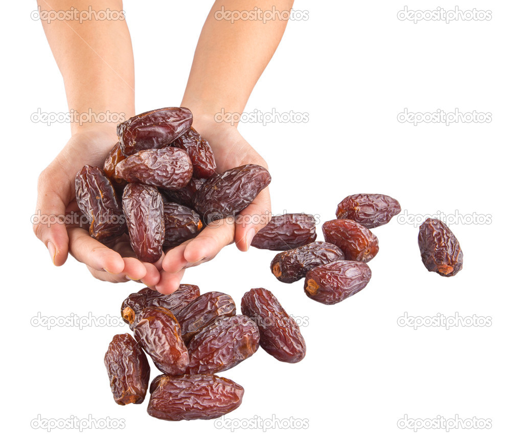 Female Hand Holding Date Fruits