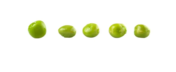 Green Peas On White — Stock Photo, Image
