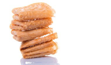 kuih kapit veya Çince aşk mektubu beyaz bisküvi