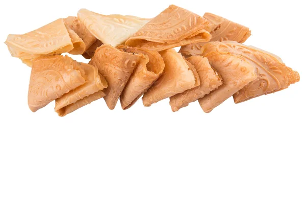 Kuih Kapit Oder Der Chinesische Liebesbrief Keks Über Weiß — Stockfoto