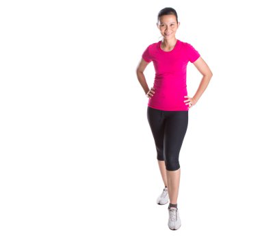 Spor kıyafetleri içinde kadın Asyalı