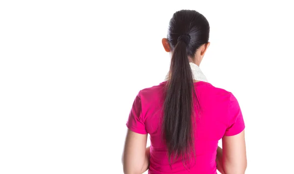 Female Asian Athlete WIth Towel — Stock Photo, Image