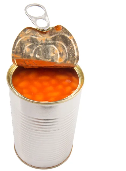 Asse feijões em lata de lata — Fotografia de Stock