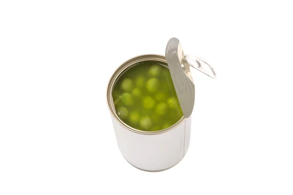 Piselli verdi in lattina — Foto Stock