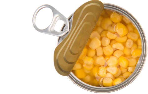 Sweet Corn In Tin Can — Stock Photo, Image