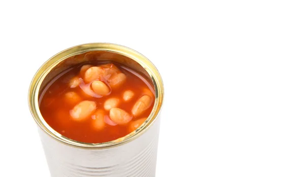 ブリキ缶で豆を焼く — ストック写真