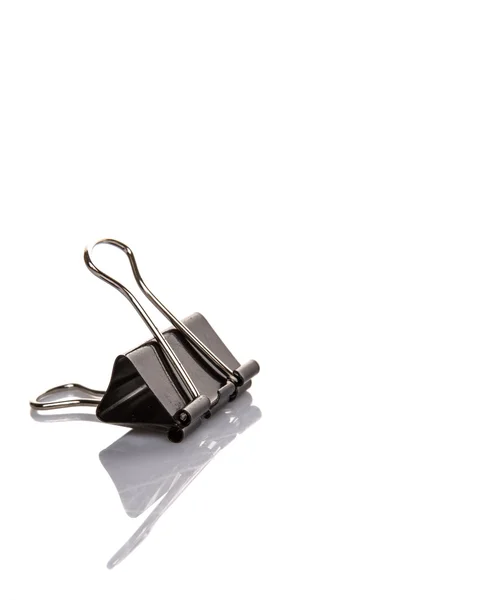 Binder Clip Sobre Fundo Branco — Fotografia de Stock