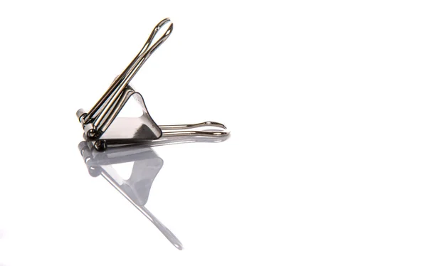 Binder Clip White Background — Stock Photo, Image