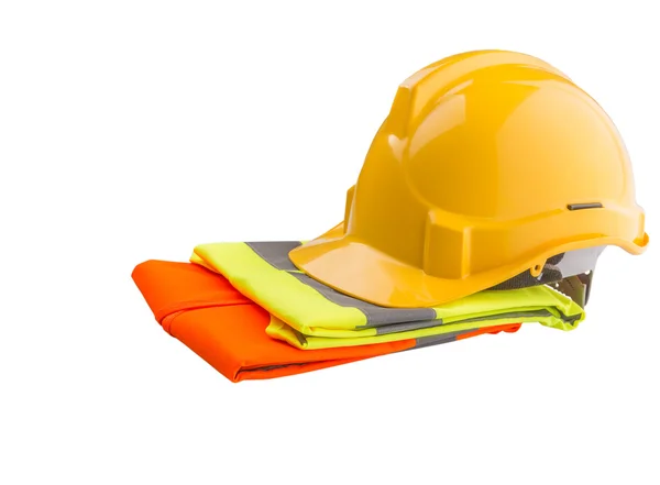 Hard Hat And Reflective Vest — Stock Photo, Image