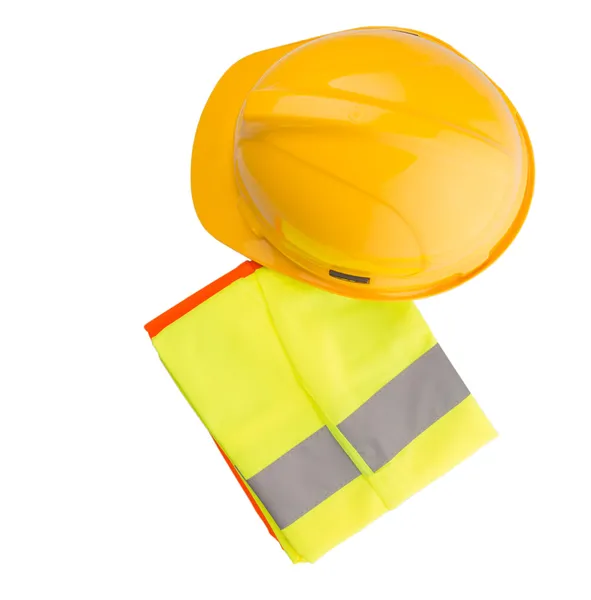 Hard hat en reflecterende vest — Stockfoto