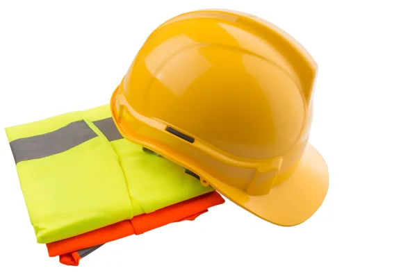 Hard hat en reflecterende vest — Stockfoto