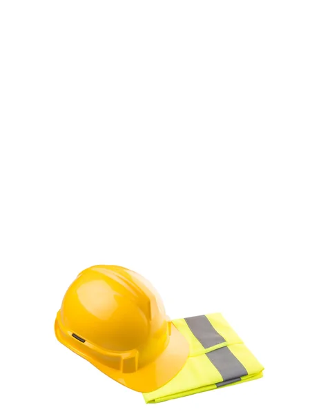 Yellow Hard Hat dan Yellow Reflective Vest — Stok Foto