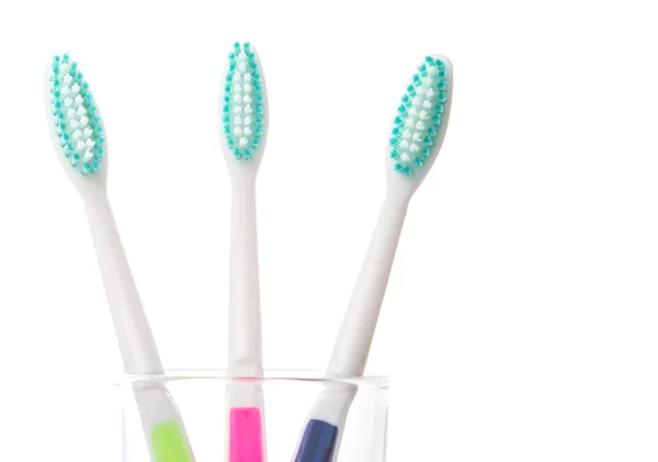 Brosse à dents dans un verre — Photo