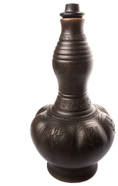 黑色粘土水壶 — 图库照片