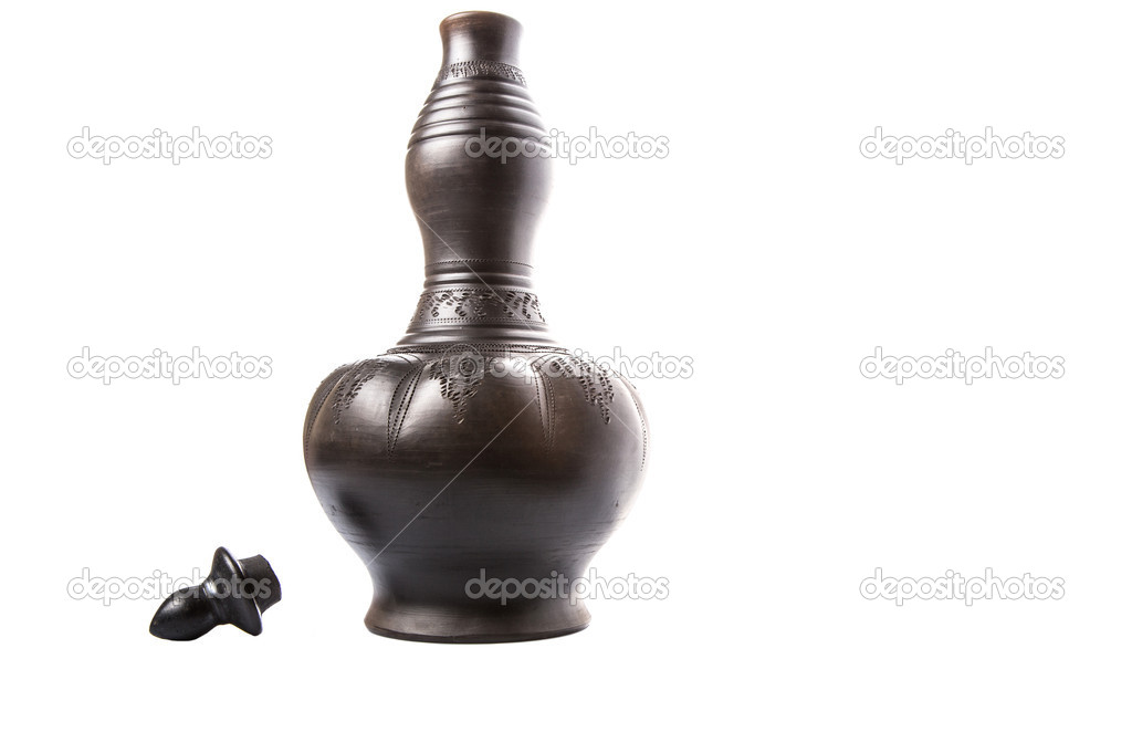 Black Clay Water Pitcher