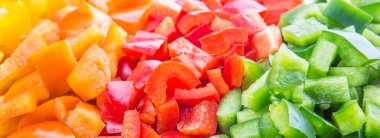 renkli biber kıyılmış