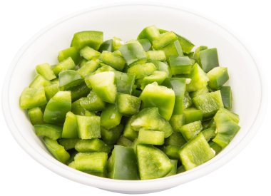 doğranmış yeşil capsicums